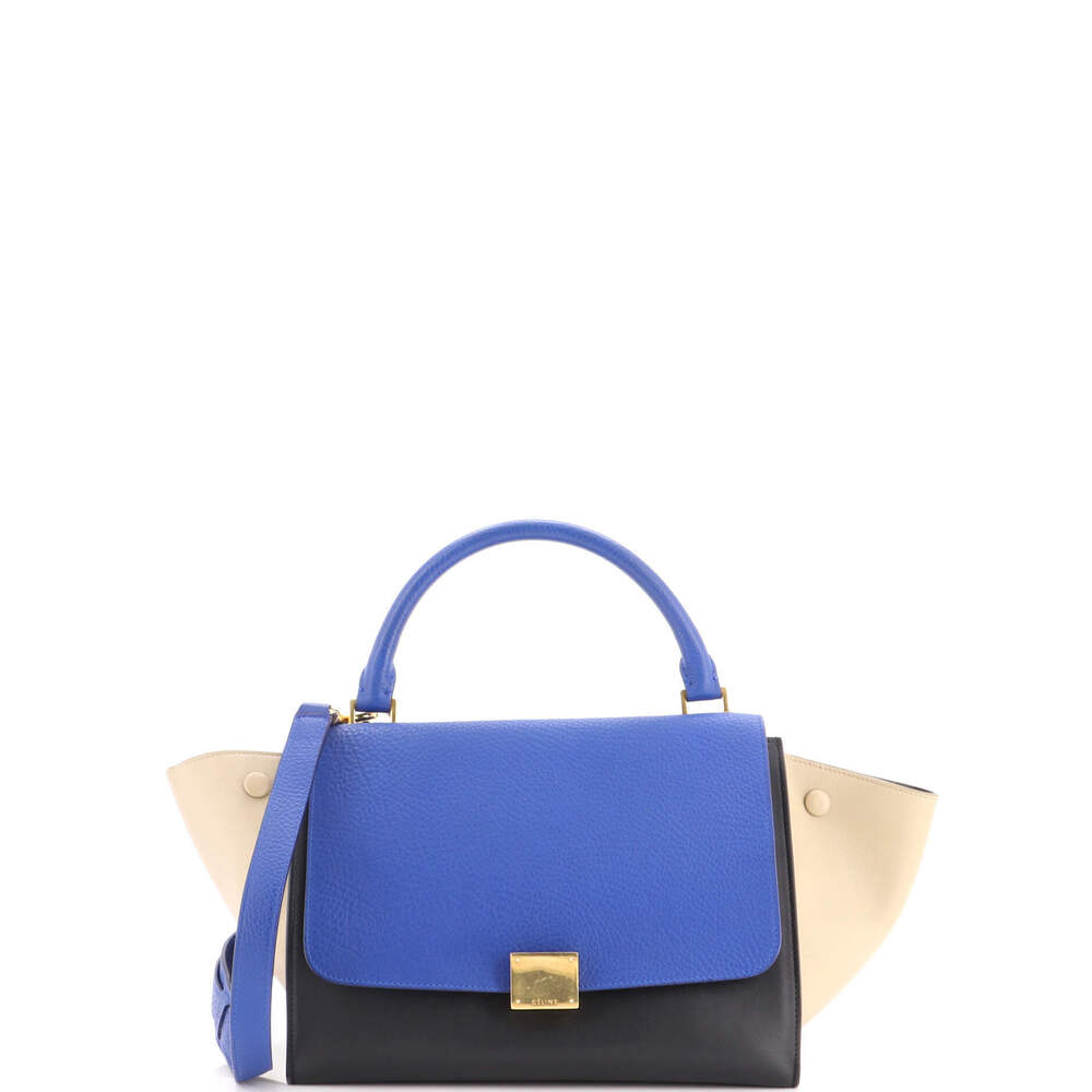 Celine Small Tricolor Trapeze Bag Leather